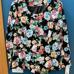 Floral Women's Suit - Black Multicolor